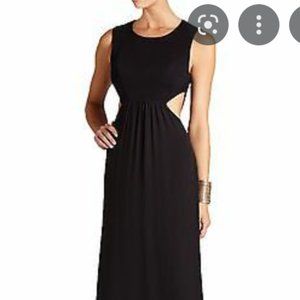 BCBG Maxazria Floor-length Black Dress with Cut-out Back